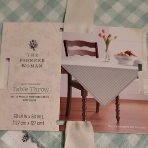 The Pioneer Woman Mini Gingham Table Throw - Light Blue